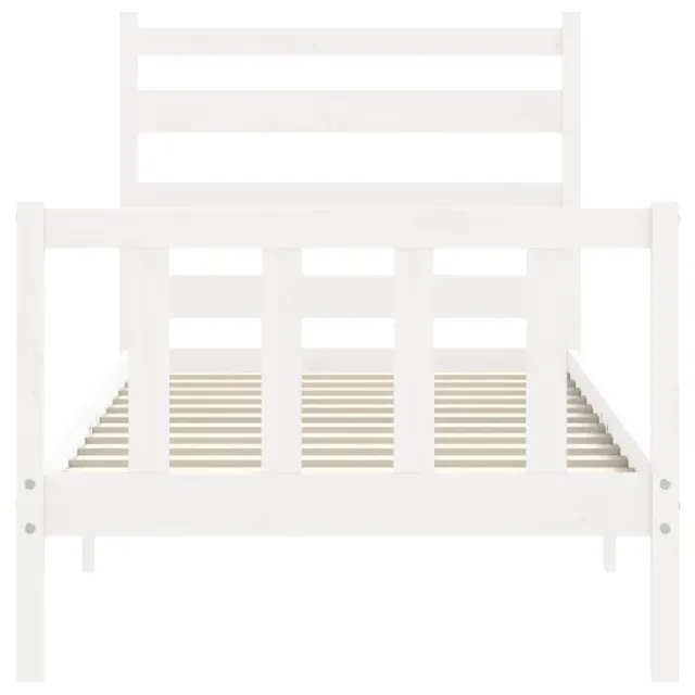 Cadre de lit sans matelas blanc 100x200 cm bois de pin massif