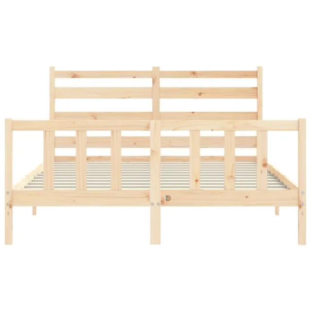 Cadre de lit sans matelas 160x200 cm bois massif de pin