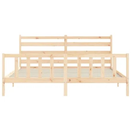Cadre de lit sans matelas 200x200 cm bois massif de pin