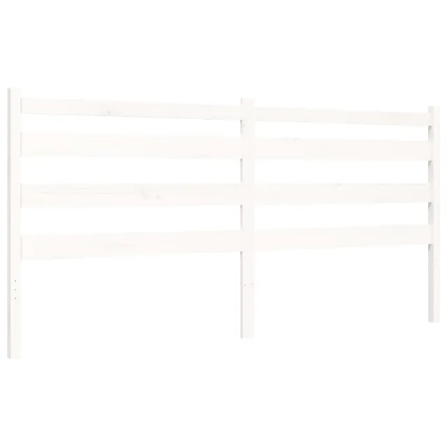 Cadre de lit sans matelas blanc 200x200 cm bois massif de pin