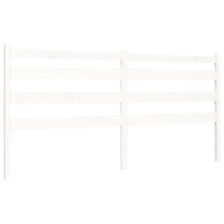 Cadre de lit sans matelas blanc 200x200 cm bois massif de pin