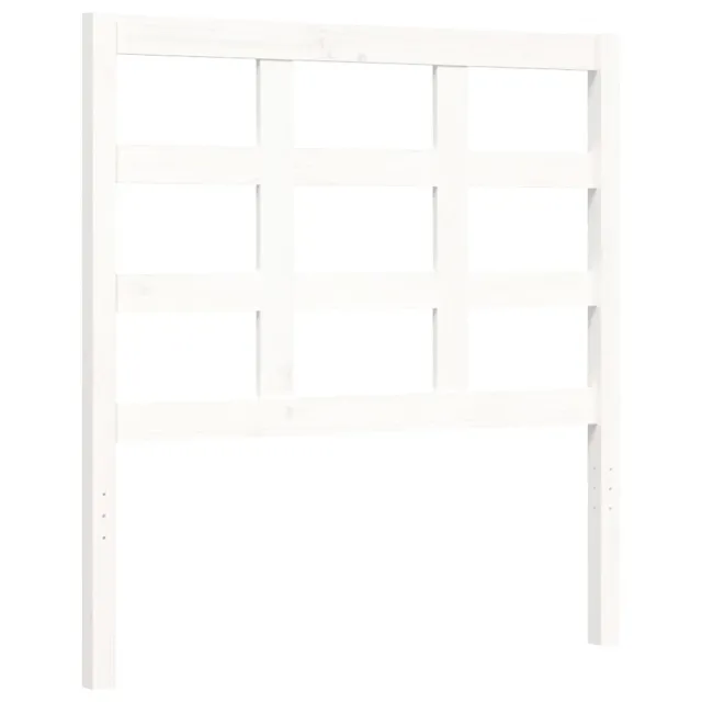 Cadre de lit sans matelas blanc bois de pin massif