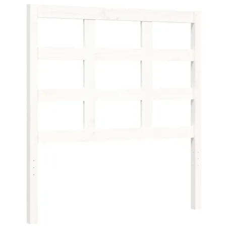 Cadre de lit sans matelas blanc bois de pin massif