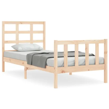 Cadre de lit sans matelas 90x190 cm bois de pin massif 2