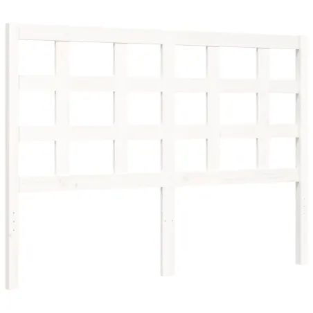 Cadre de lit sans matelas blanc bois de pin massif