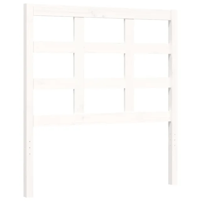 Cadre de lit sans matelas blanc 90x200 cm bois de pin massif