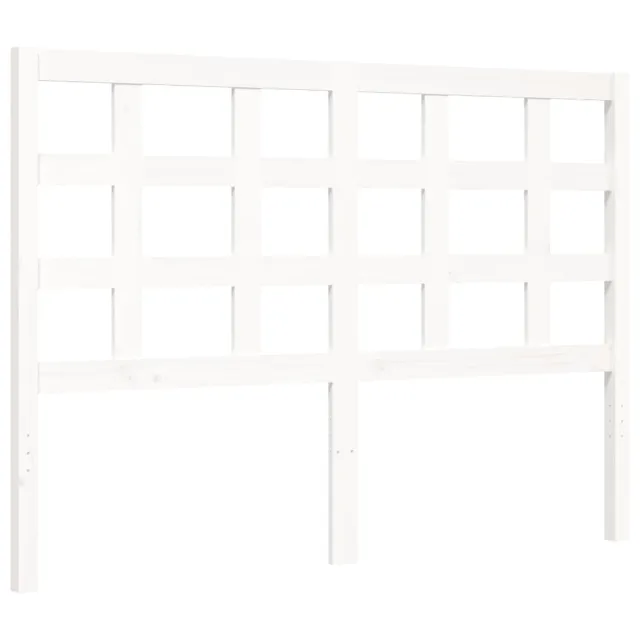 Cadre de lit sans matelas blanc 120x200 cm bois de pin massif
