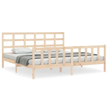 Cadre de lit sans matelas 160x200 cm bois massif de pin 2