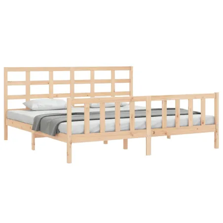 Cadre de lit sans matelas 200x200 cm bois massif de pin