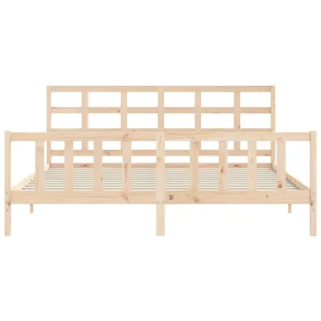 Cadre de lit sans matelas 200x200 cm bois massif de pin