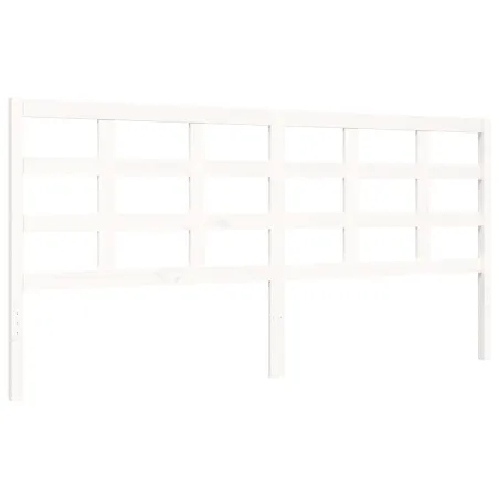 Cadre de lit sans matelas blanc 200x200 cm bois massif de pin