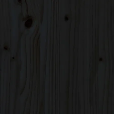 Cadre de lit sans matelas noir bois de pin massif