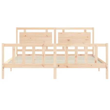 Cadre de lit sans matelas bois de pin massif