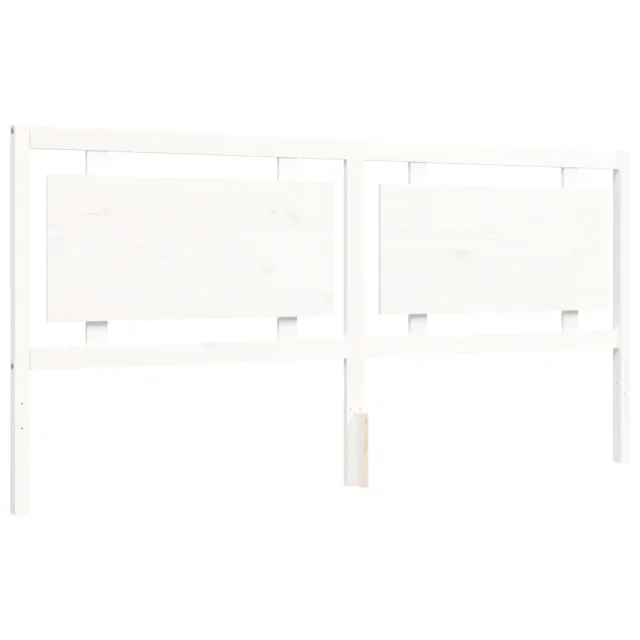 Cadre de lit sans matelas blanc 200x200 cm bois massif de pin