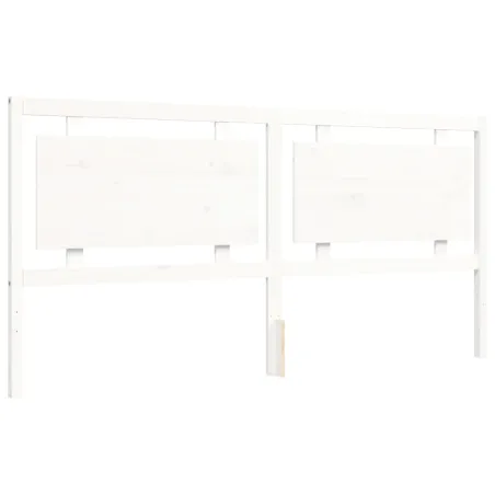 Cadre de lit sans matelas blanc 200x200 cm bois massif de pin