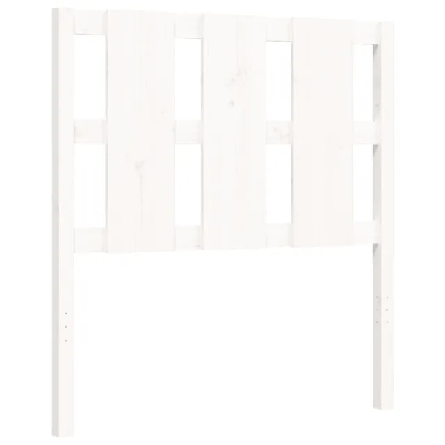 Cadre de lit sans matelas blanc bois de pin massif