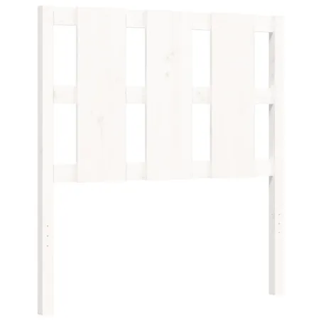 Cadre de lit sans matelas blanc bois de pin massif
