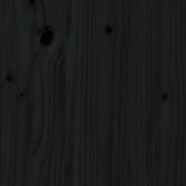 Cadre de lit sans matelas noir bois de pin massif