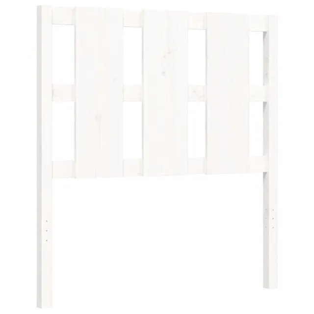 Cadre de lit sans matelas blanc 90x190 cm bois de pin massif