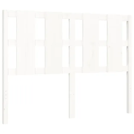 Cadre de lit sans matelas blanc bois de pin massif