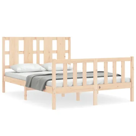 Cadre de lit sans matelas 140x190 cm bois de pin massif 2