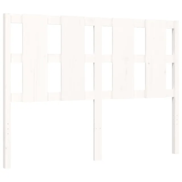 Cadre de lit sans matelas blanc 140x190 cm bois de pin massif