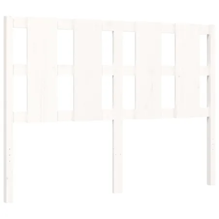 Cadre de lit sans matelas blanc 140x190 cm bois de pin massif