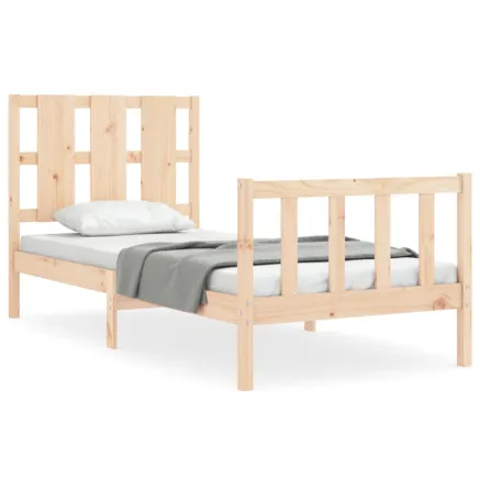 Cadre de lit sans matelas 90x200 cm bois de pin massif 2