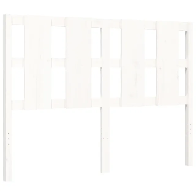 Cadre de lit sans matelas blanc 120x200 cm bois de pin massif