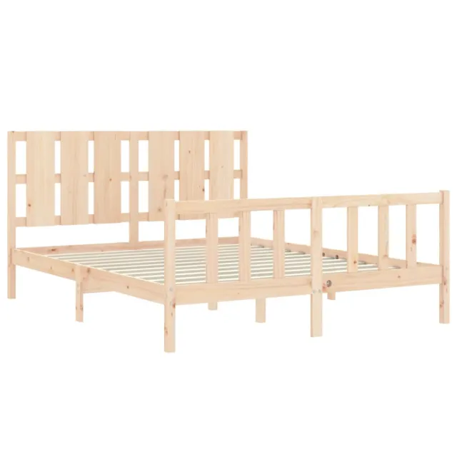 Cadre de lit sans matelas 160x200 cm bois massif de pin