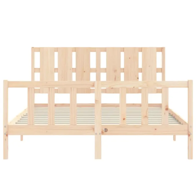 Cadre de lit sans matelas 160x200 cm bois massif de pin