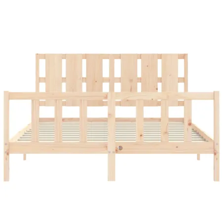 Cadre de lit sans matelas 160x200 cm bois massif de pin
