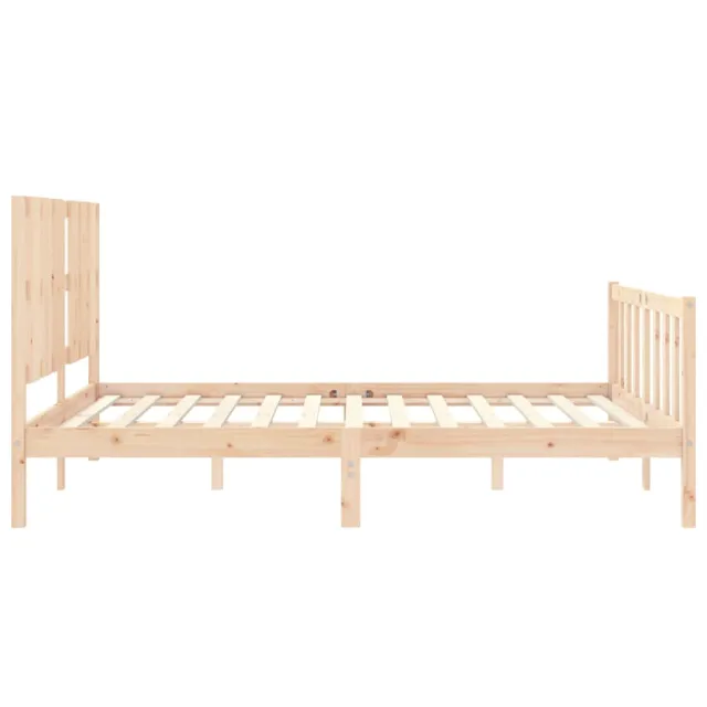 Cadre de lit sans matelas 160x200 cm bois massif de pin