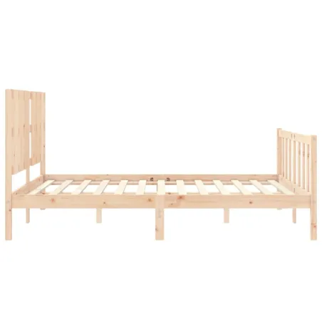 Cadre de lit sans matelas 160x200 cm bois massif de pin