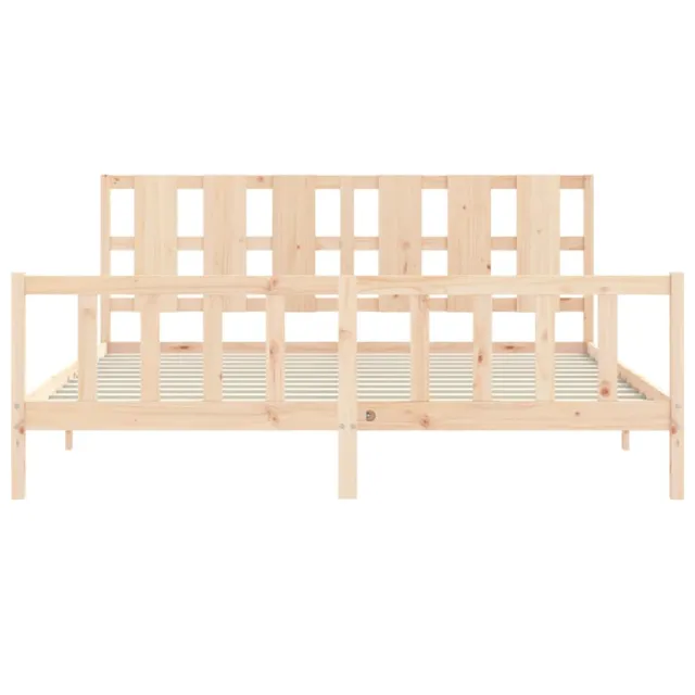 Cadre de lit sans matelas 200x200 cm bois massif de pin