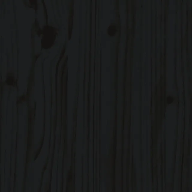 Cadre de lit sans matelas noir 200x200 cm bois massif de pin