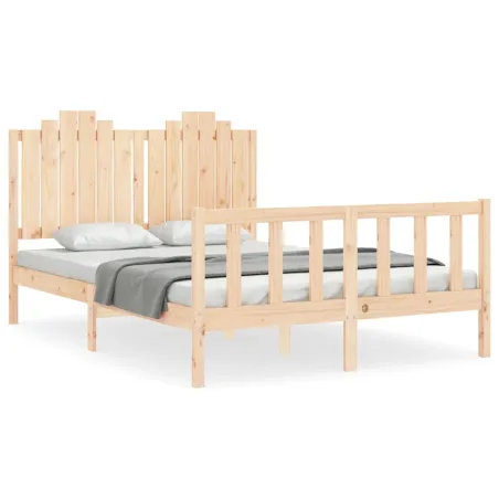 Cadre de lit sans matelas 140x190 cm bois de pin massif