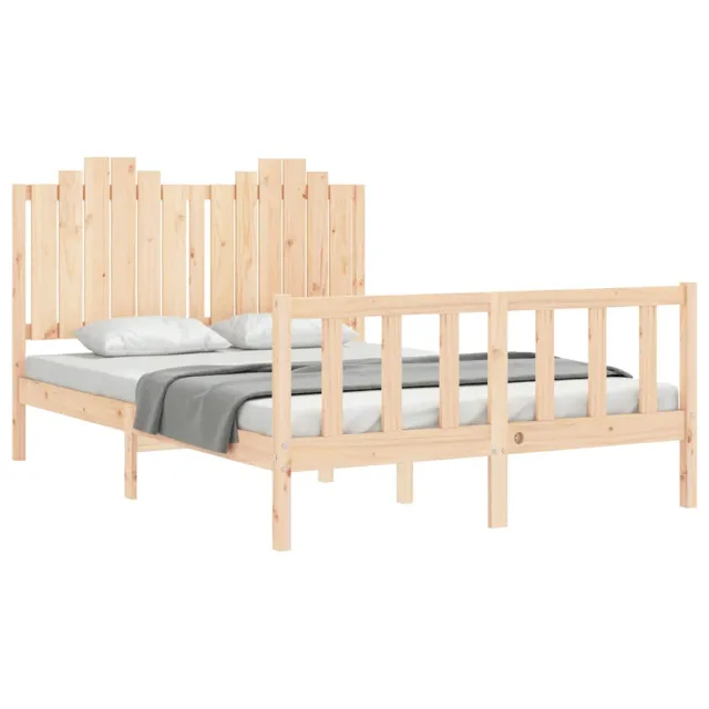 Cadre de lit sans matelas 140x190 cm bois de pin massif