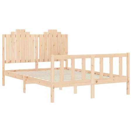 Cadre de lit sans matelas 140x190 cm bois de pin massif