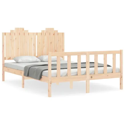Cadre de lit sans matelas 140x200 cm bois massif de pin 2