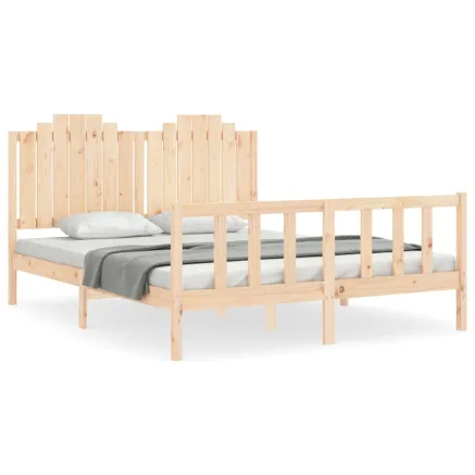 Cadre de lit sans matelas 160x200 cm bois massif de pin 2