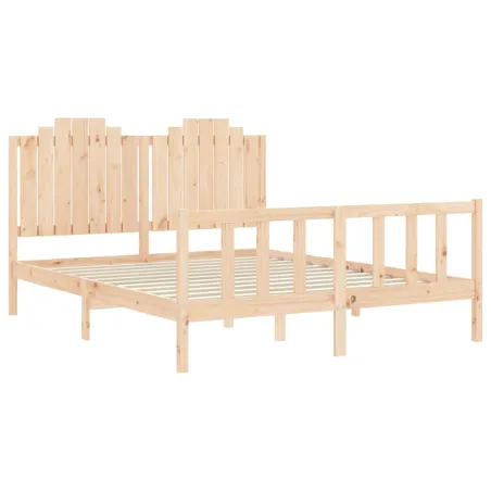 Cadre de lit sans matelas 160x200 cm bois massif de pin