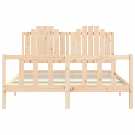 Cadre de lit sans matelas 160x200 cm bois massif de pin