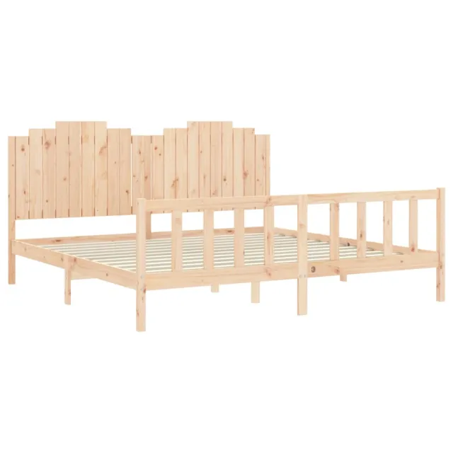 Cadre de lit sans matelas 200x200 cm bois massif de pin