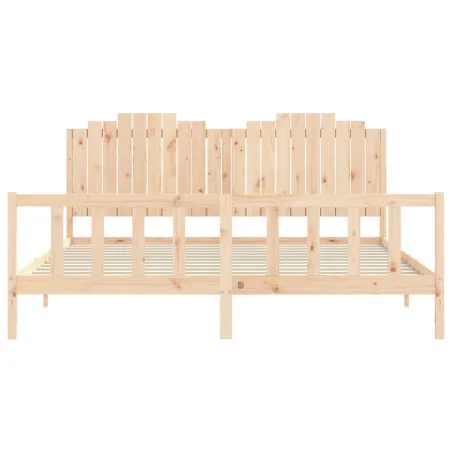 Cadre de lit sans matelas 200x200 cm bois massif de pin