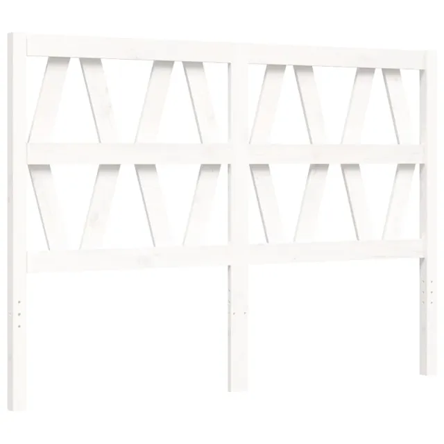 Cadre de lit sans matelas blanc bois de pin massif