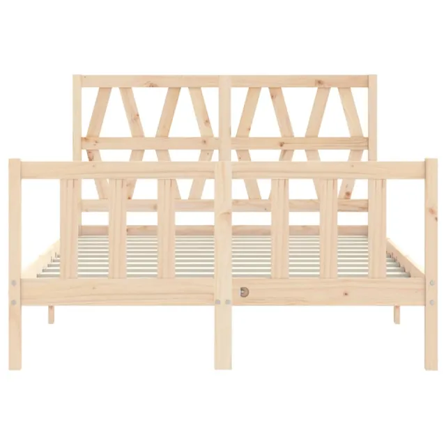 Cadre de lit sans matelas 140x190 cm bois de pin massif