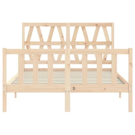 Cadre de lit sans matelas 140x190 cm bois de pin massif