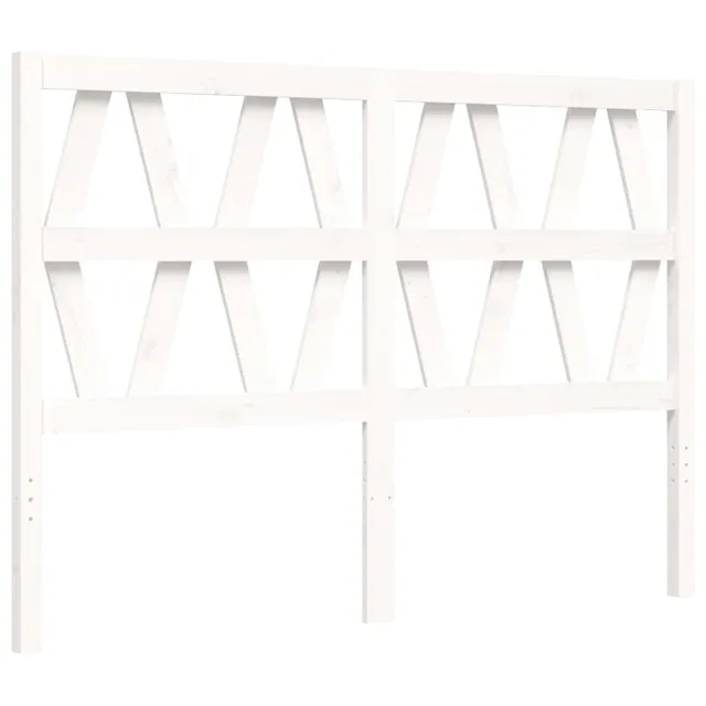 Cadre de lit sans matelas blanc 120x200 cm bois de pin massif