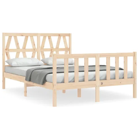 Cadre de lit sans matelas 140x200 cm bois massif de pin
